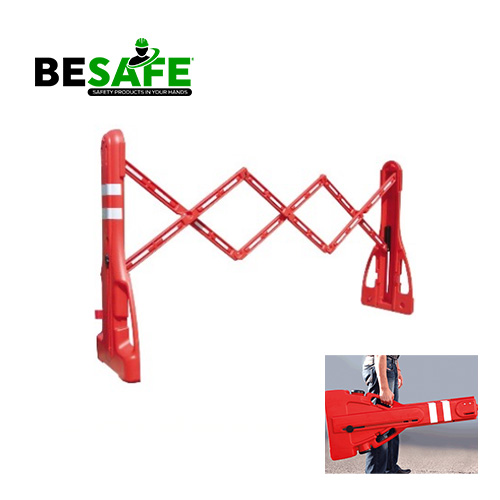  LFFH Barricadas de seguridad expandibles, barrera de seguridad  con ruedas, retráctil, flexible, para control de multitudes (color : rojo y  blanco, tamaño: 3.9 x 8.2 ft) : Industrial y Científico